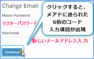 メールアドレスの変更