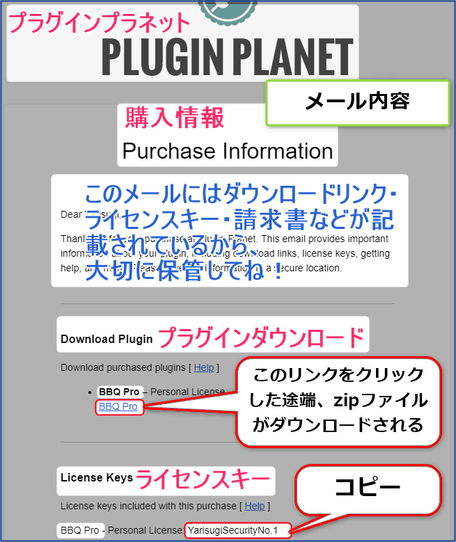 メール内容