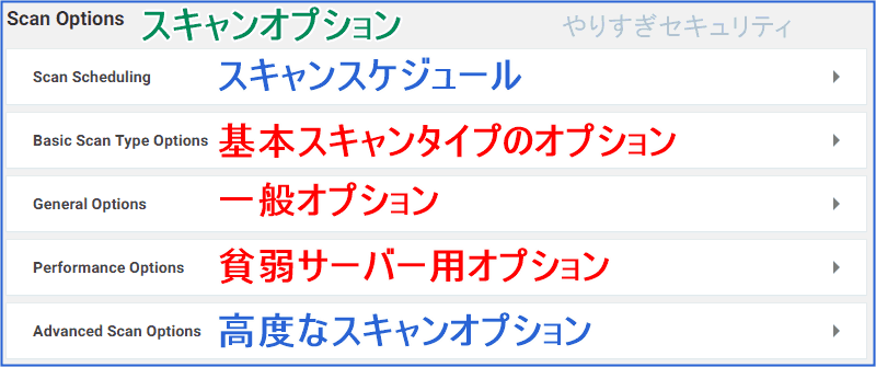 スキャンオプション