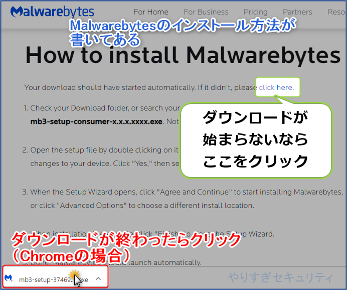 セットアップファイルを開く
