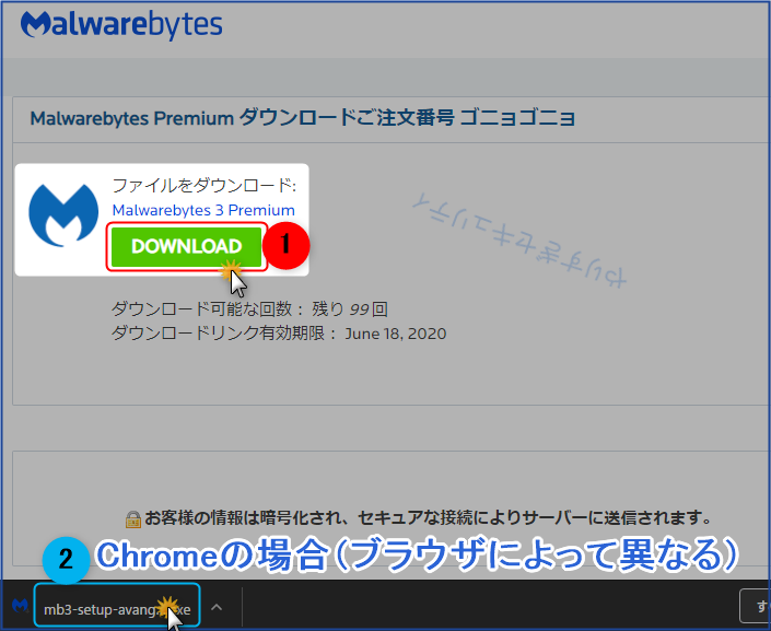 DOWNLOADボタンをクリックして開く
